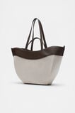 Textured Curved Tote  Dark Espresso  hi-res