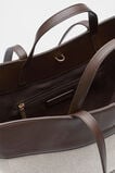 Textured Curved Tote  Dark Espresso  hi-res