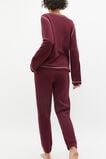 Waffle Top and Pant PJ Set  Plum Red Marle  hi-res