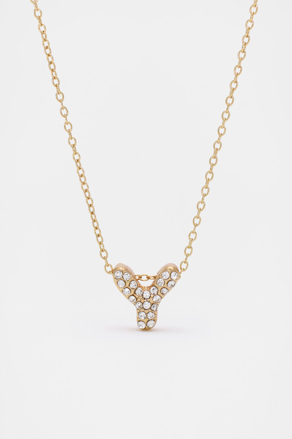 Initial Jewel Bubble Necklace  Y