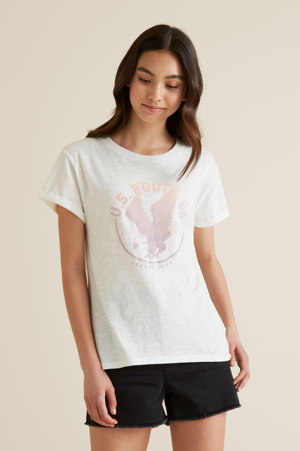 Flocked Vintage Tee  