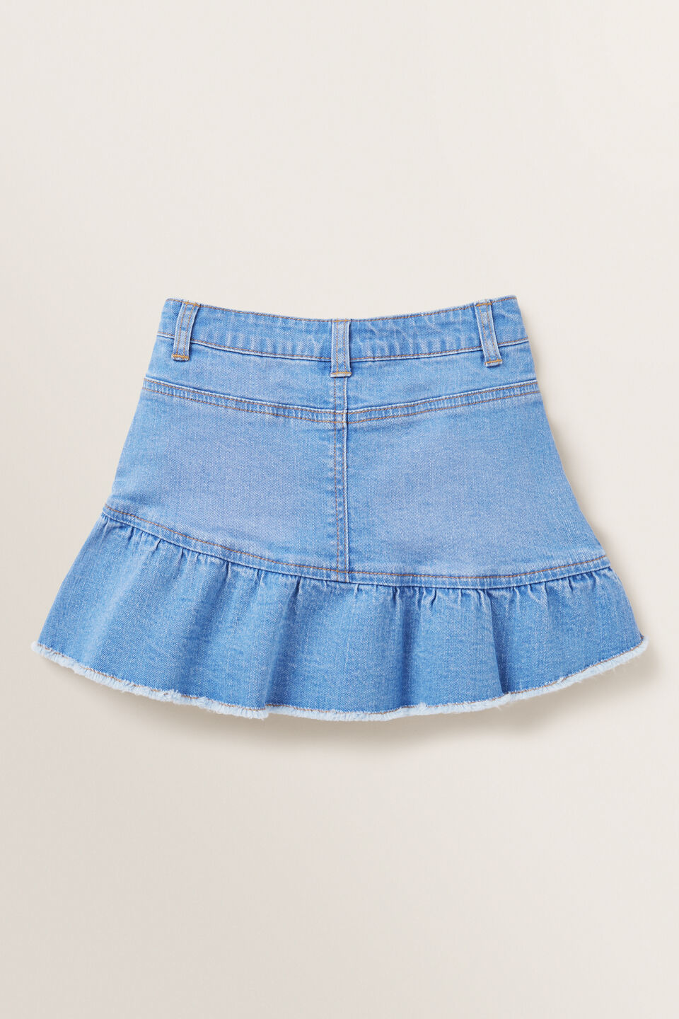 Asymmetric Denim Skirt  
