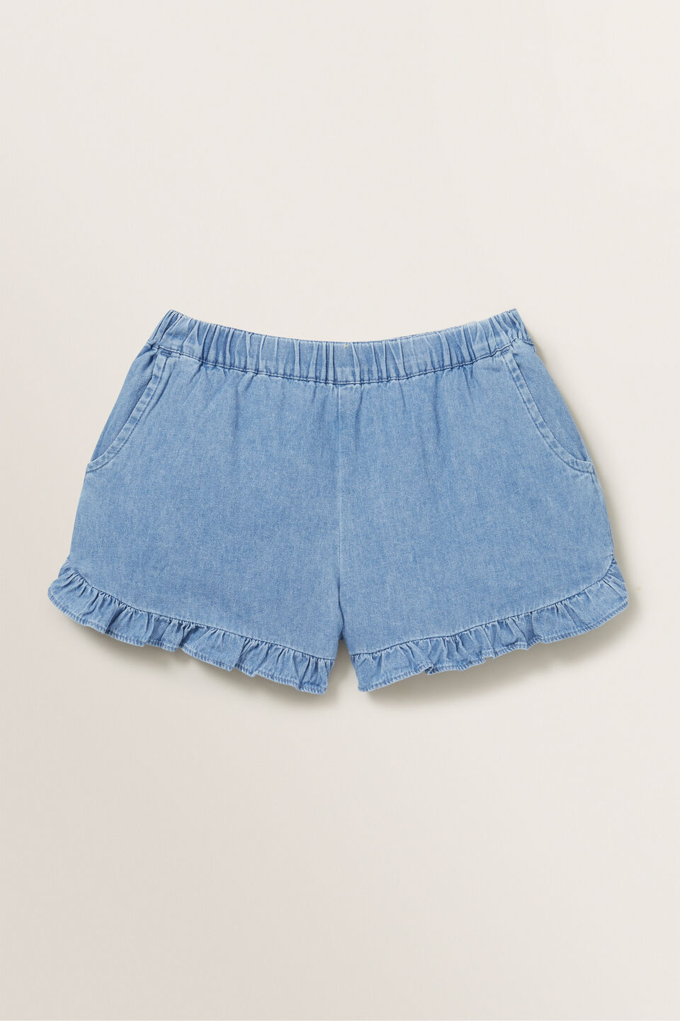 Chambray Frill Short  