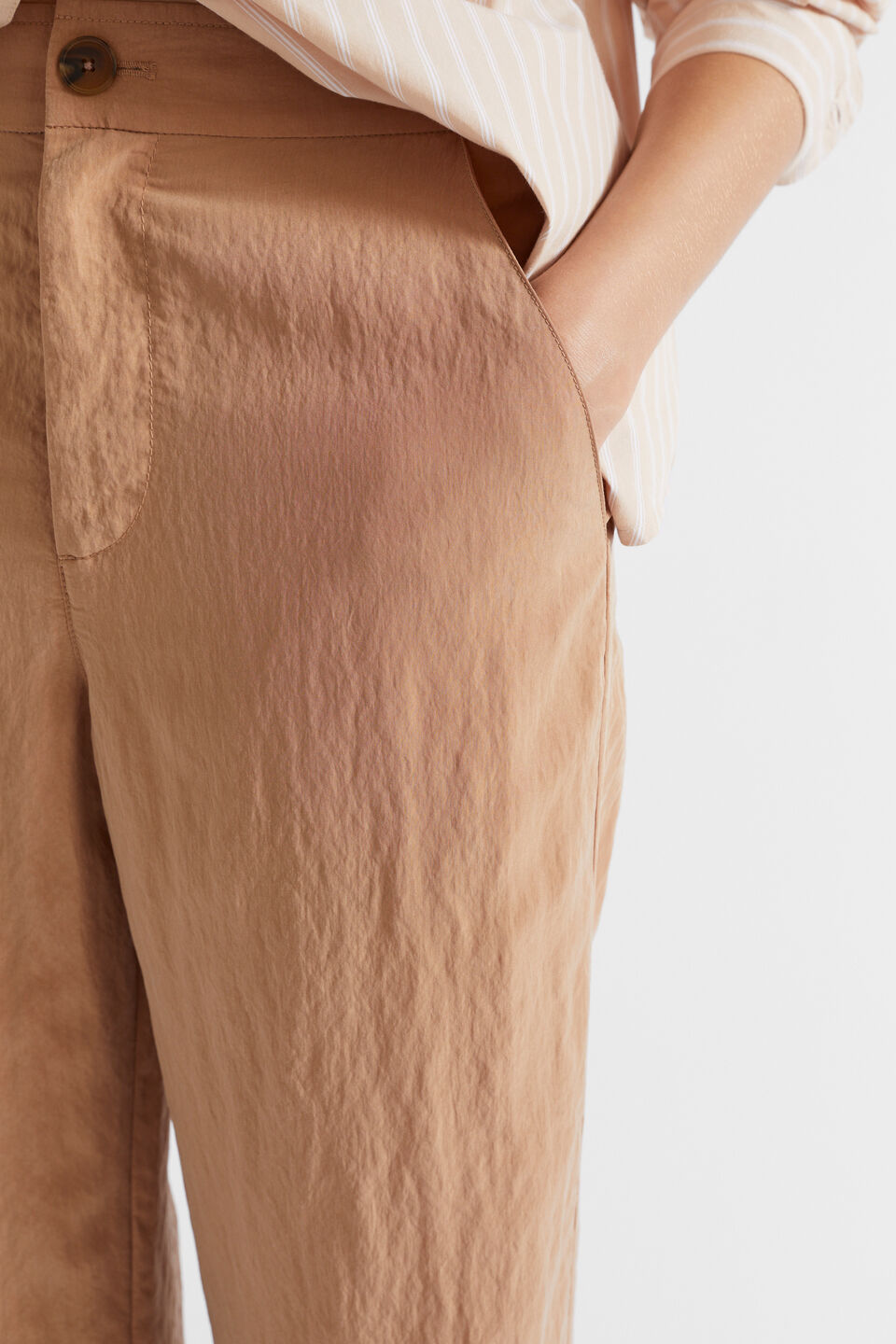 Straight Leg Casual Pant  Fudge