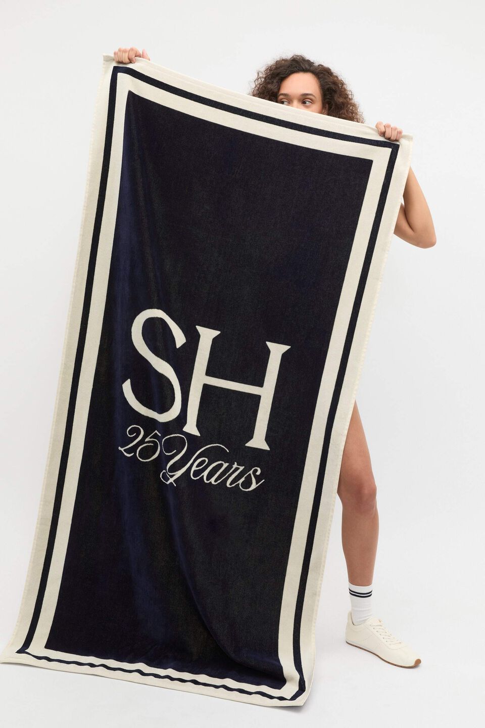 25 Anniversary Beach Towel  Twilight Blue