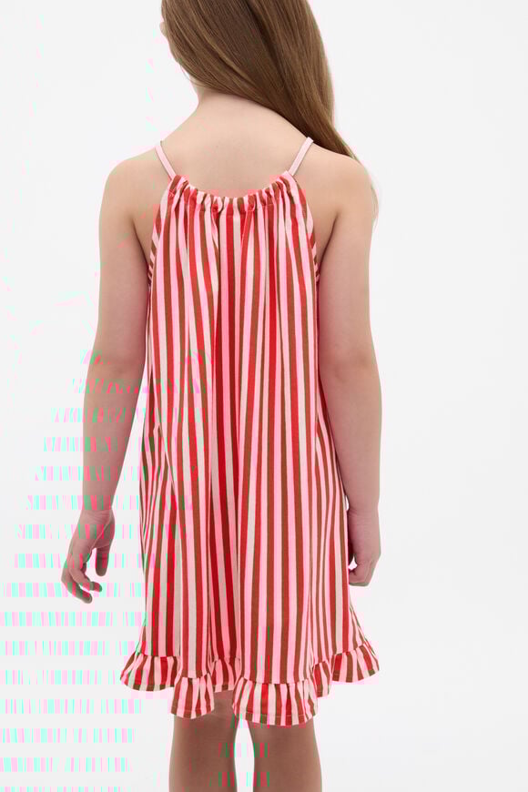 Stripe Logo Dress  Strawberry Red  hi-res