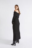 Off Shoulder Knit Dress  Black  hi-res