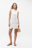 Scallop Broderie Mini Shift Dress  Whisper White  hi-res