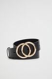 Double Ring Belt  Black  hi-res