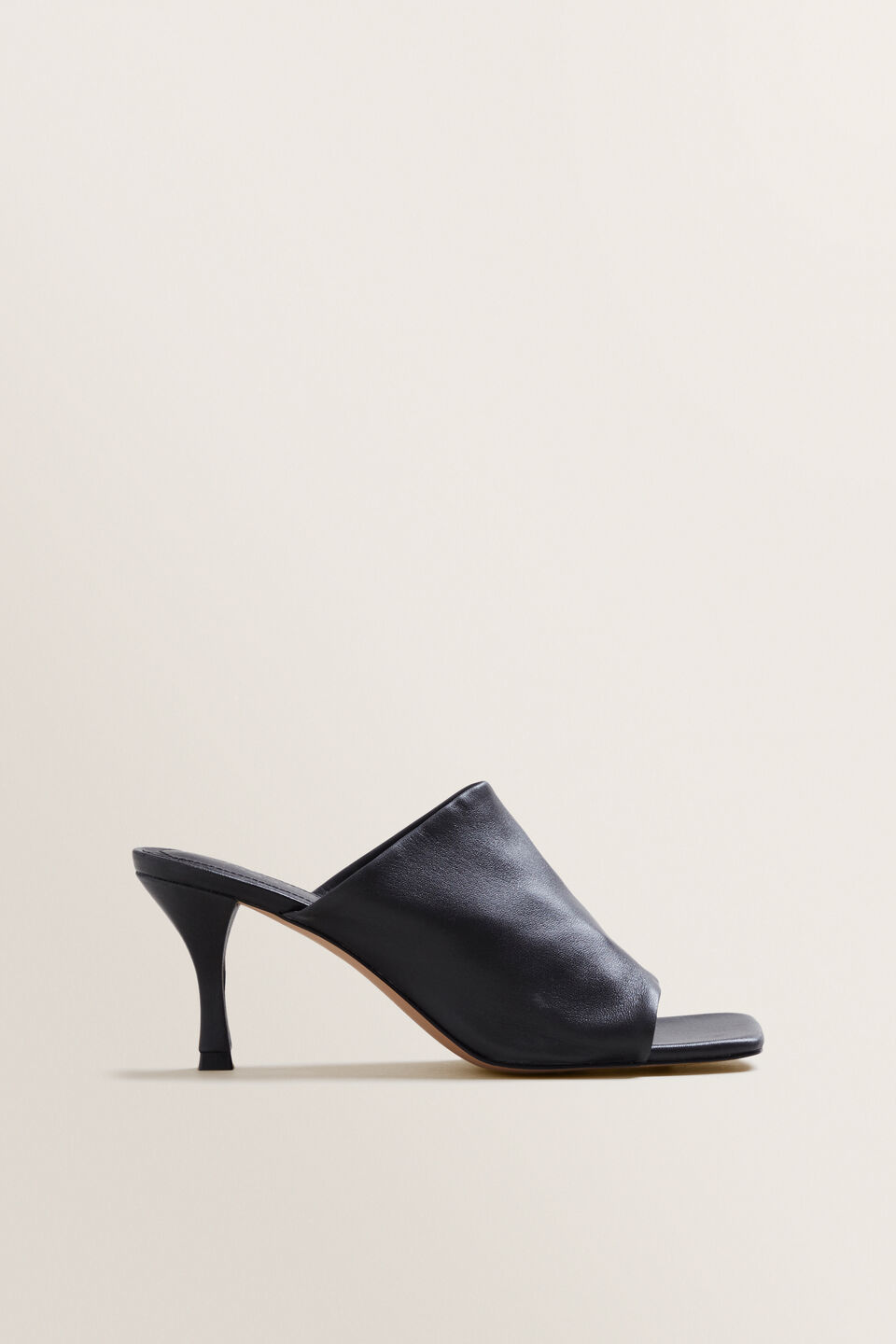 Kelly Leather Mule  Black