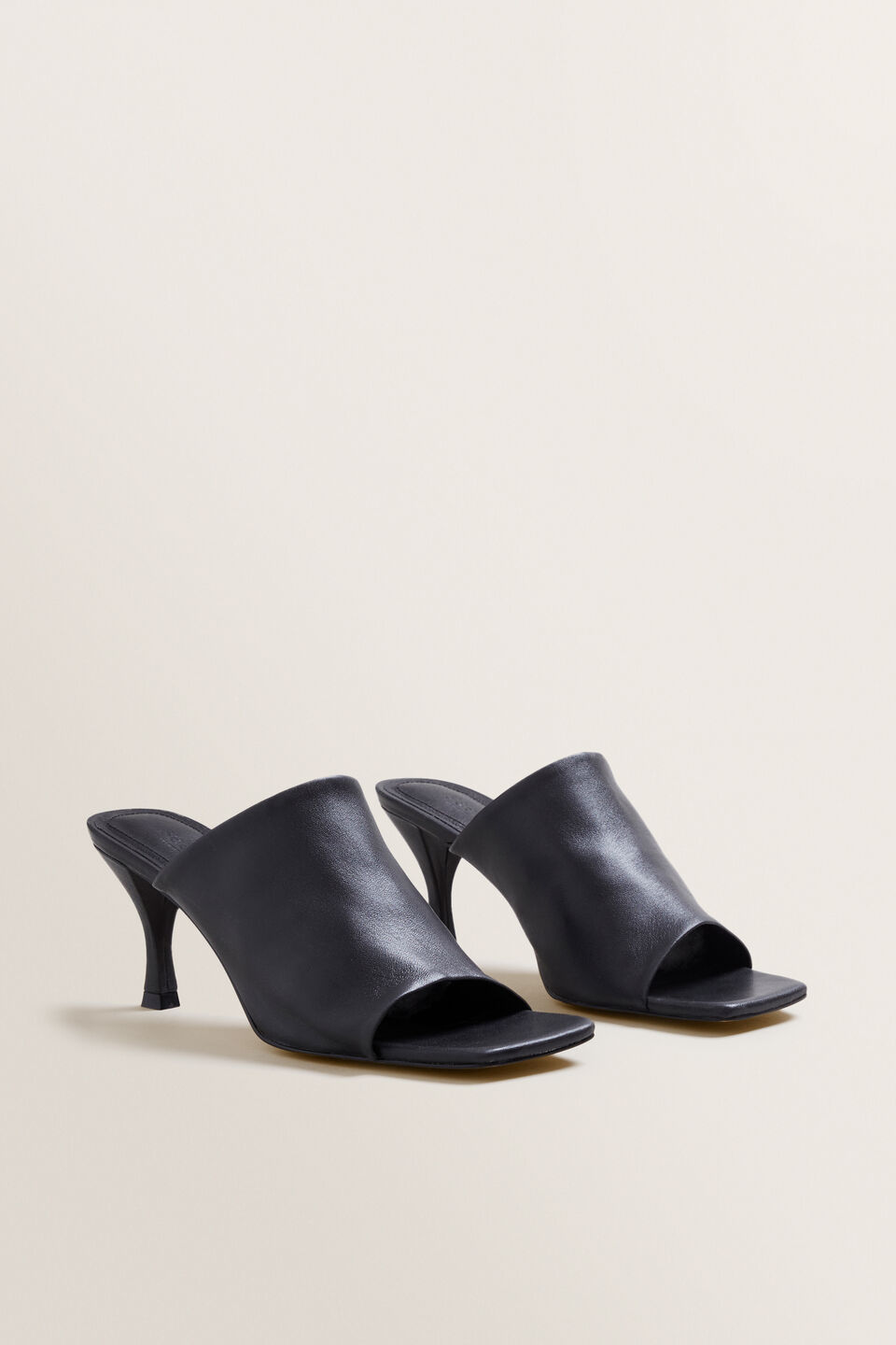 Kelly Leather Mule  Black