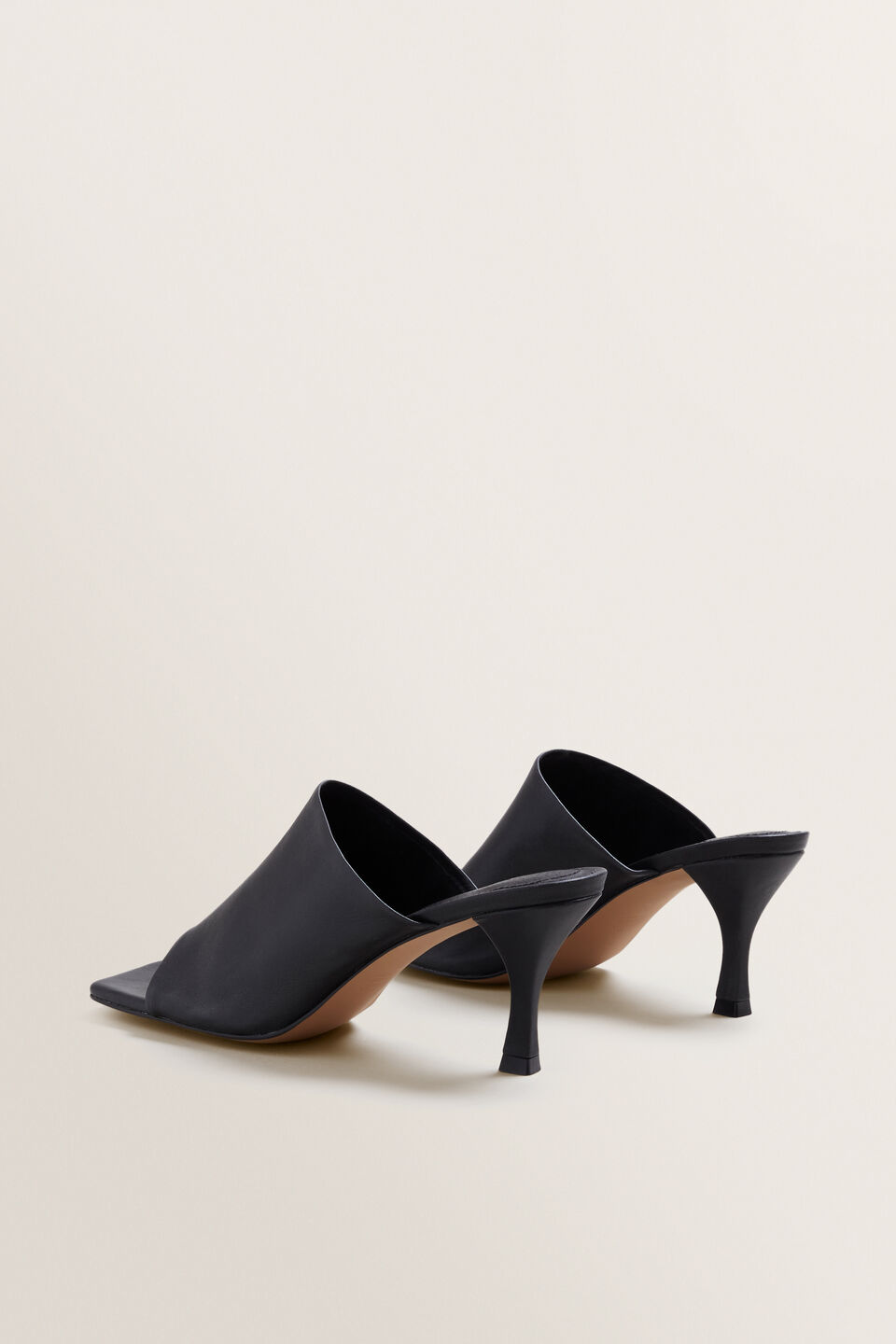 Kelly Leather Mule  Black