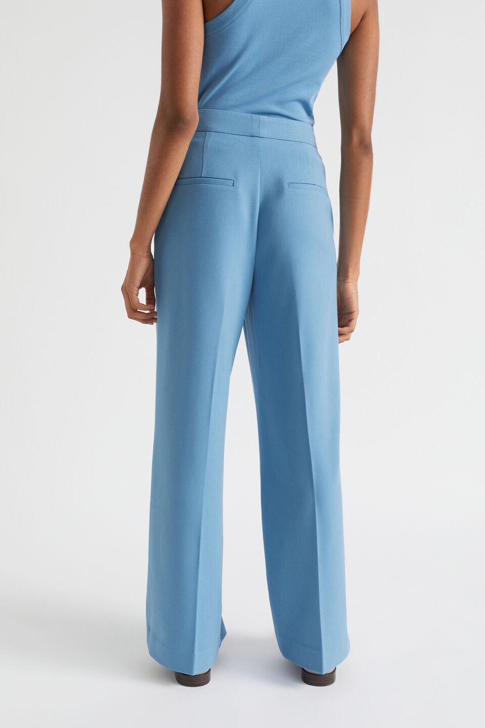 High Waist Suit Pant  Soft Cobalt