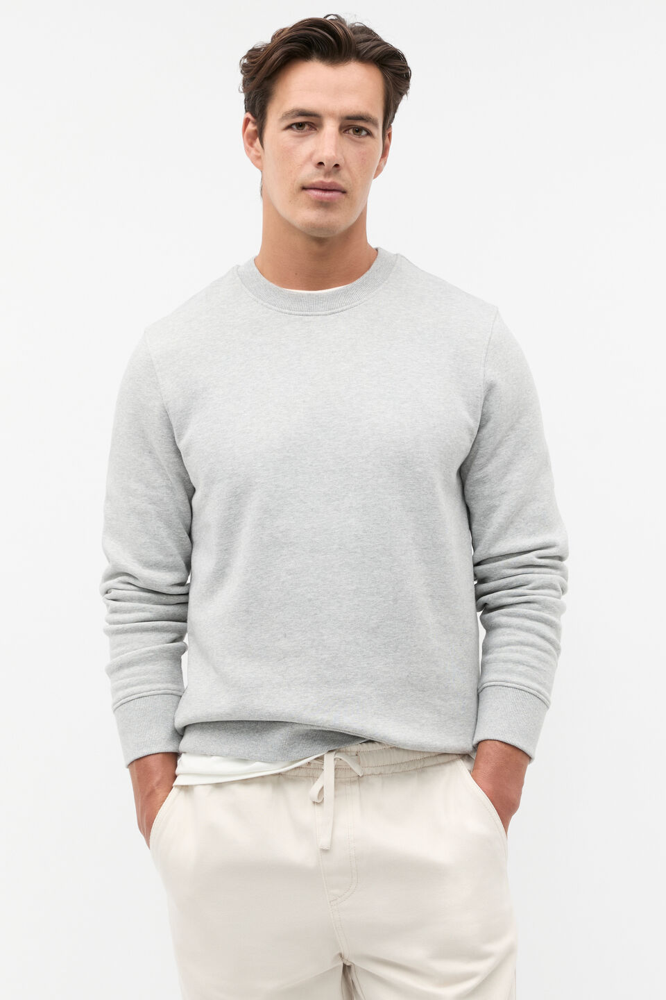 Crew Sweatshirt  Silver Marle