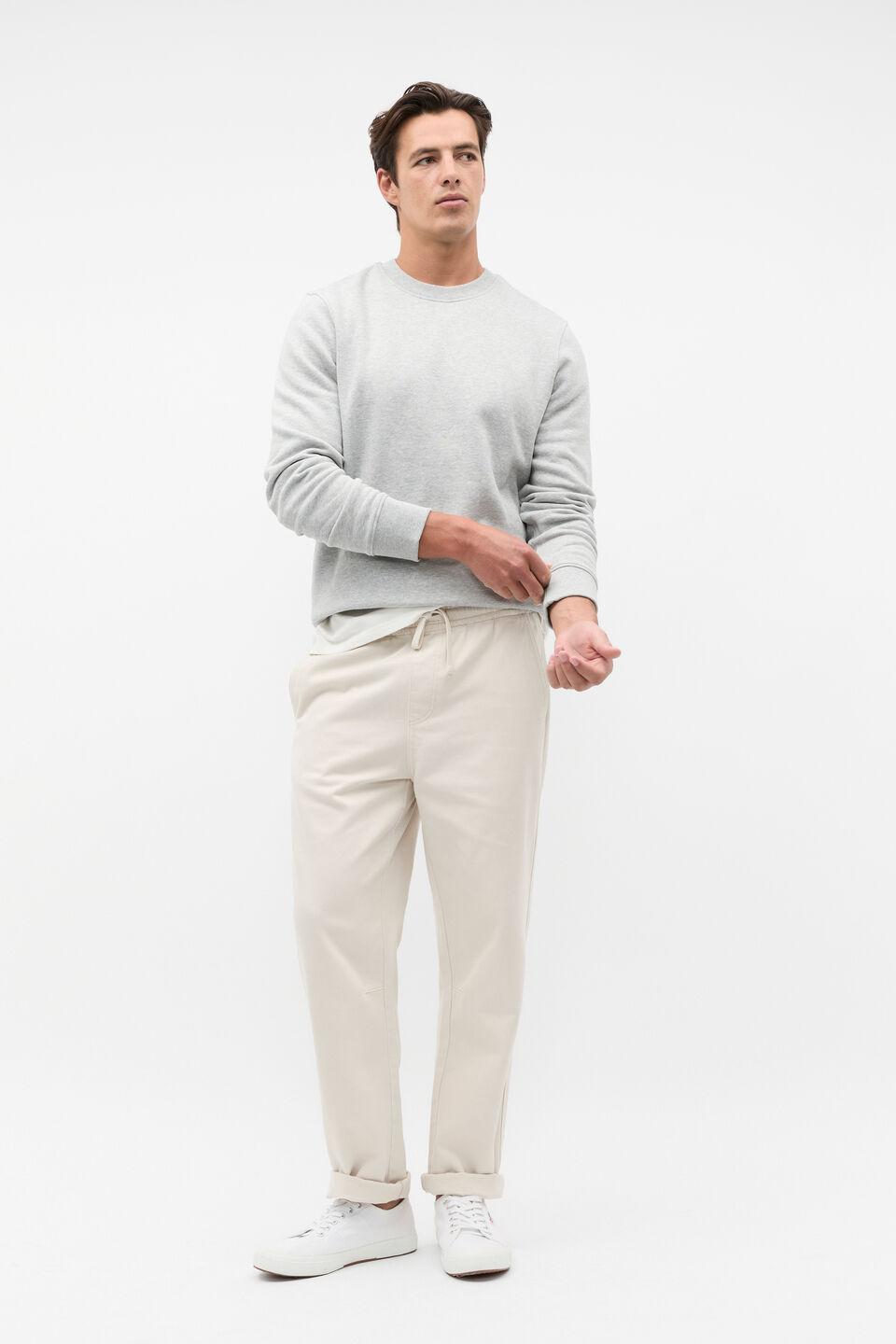 Crew Sweatshirt  Silver Marle