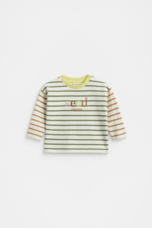 Stripe Logo Rugby Tee  Multi Stripe  hi-res