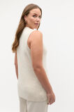 Merino Wool V Neck Button Vest  Oat Marle  hi-res