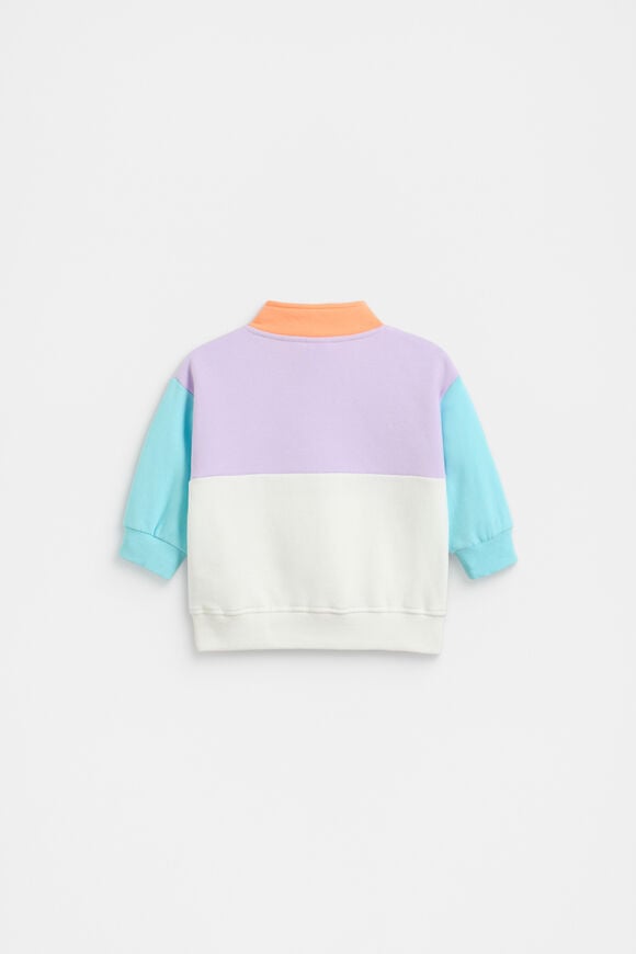 Colourblock Snap Sweat  Multi  hi-res
