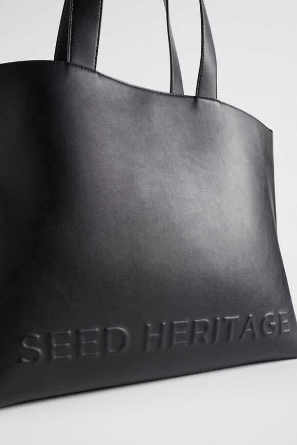 Logo Detail Tote  Black  hi-res