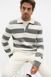 Rugby Polo Knit  Vintage Grey Marle Stripe  hi-res