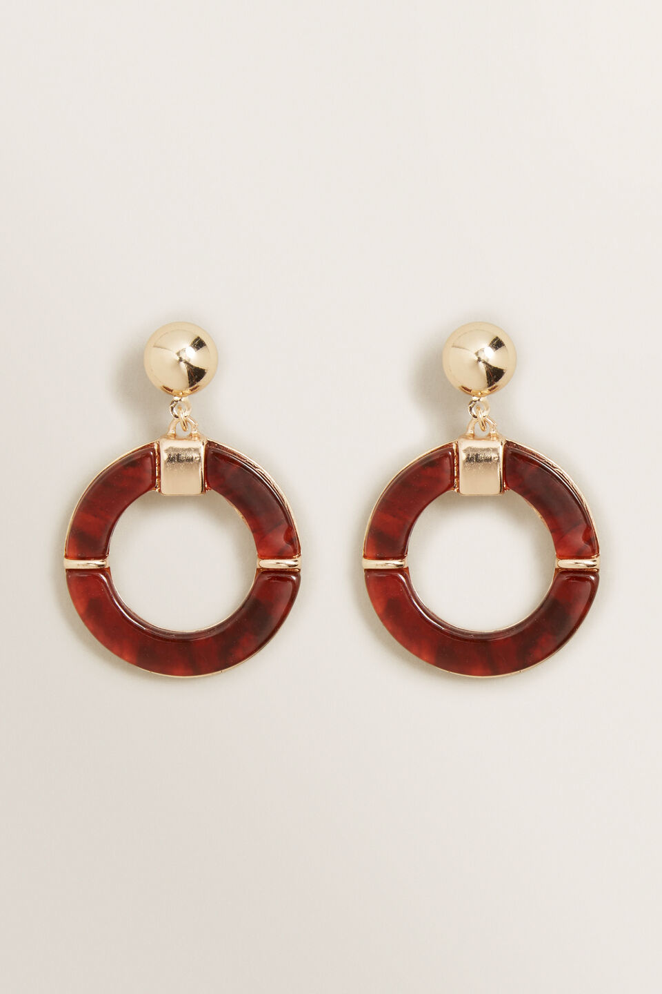 Resin Circle Earrings  