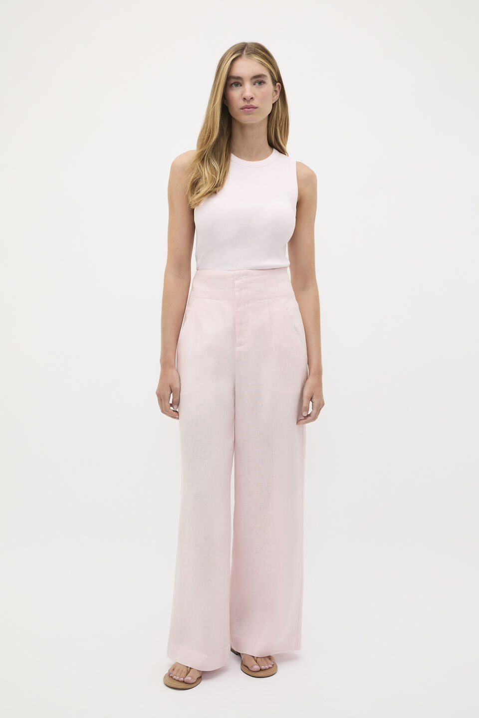 Core Linen Waisted Pant  Primrose