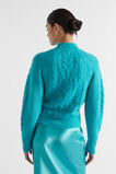 Plait Cable Knit  Peacock Blue Twist  hi-res