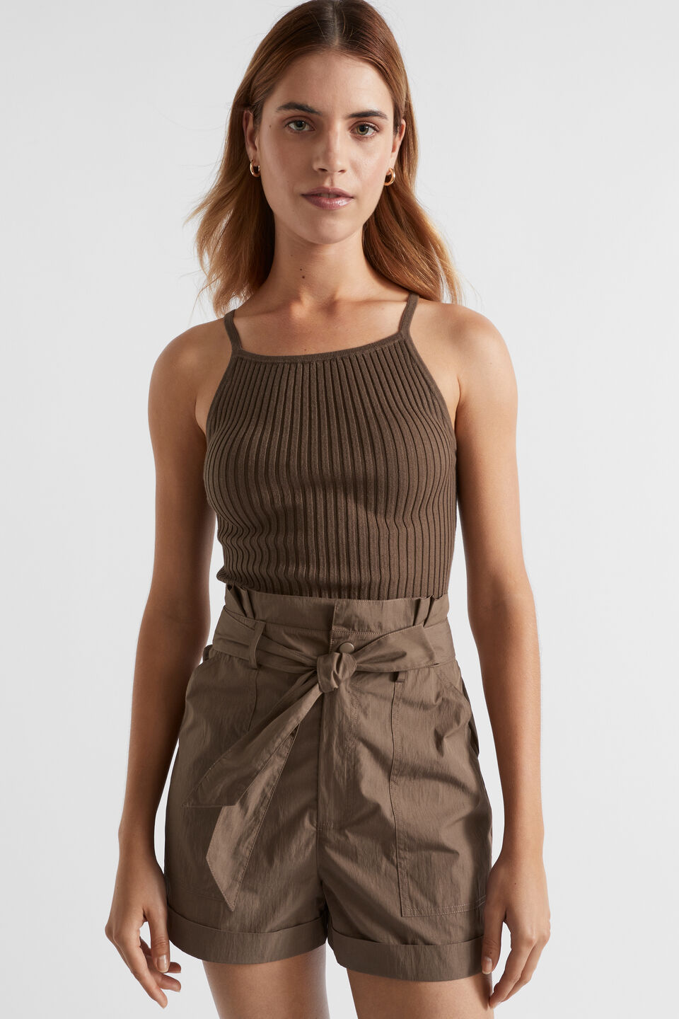 Rib Knit Camisole  Affogato