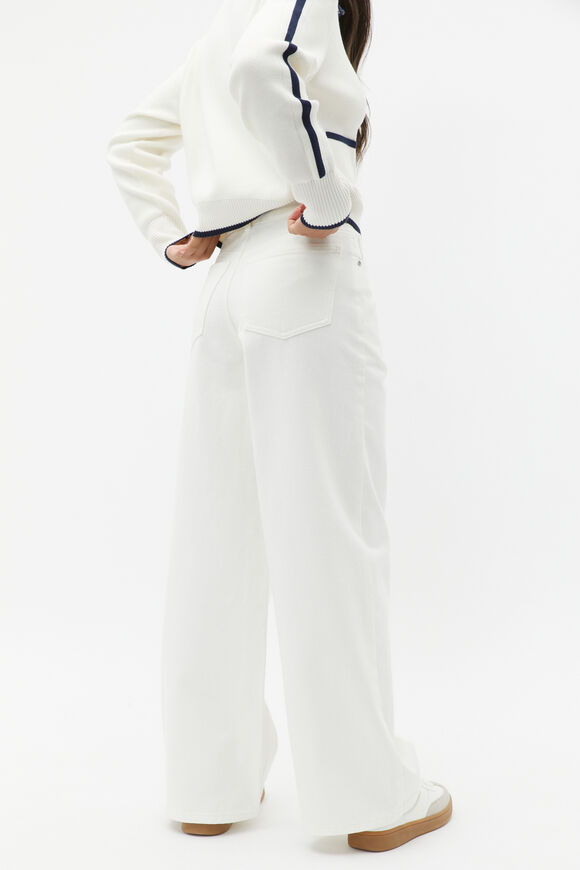 Essential Wide Leg Jean  Light Cream  hi-res