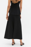 Crepe Knit Swing Skirt  Black  hi-res