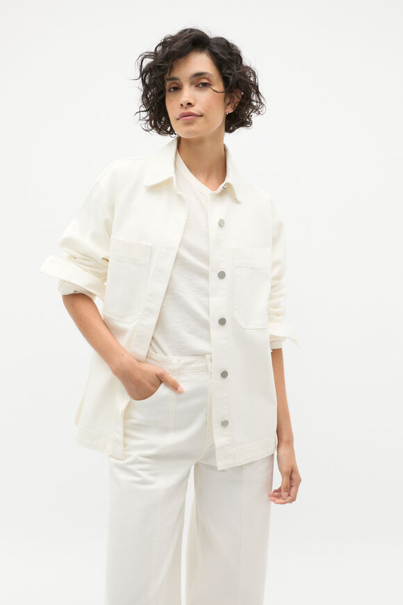 Denim Pocket Front Shirt  Cloud Cream  hi-res