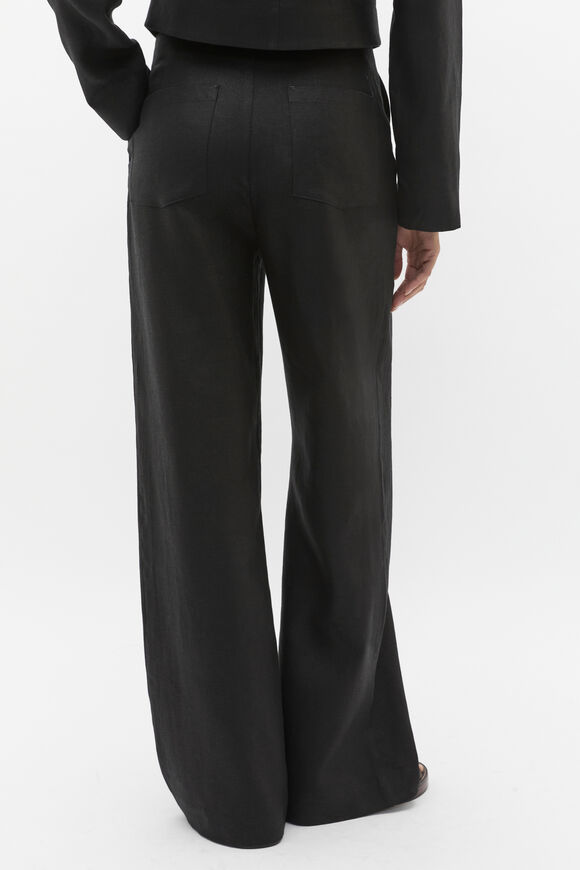 Simple Linen Pant  Black  hi-res