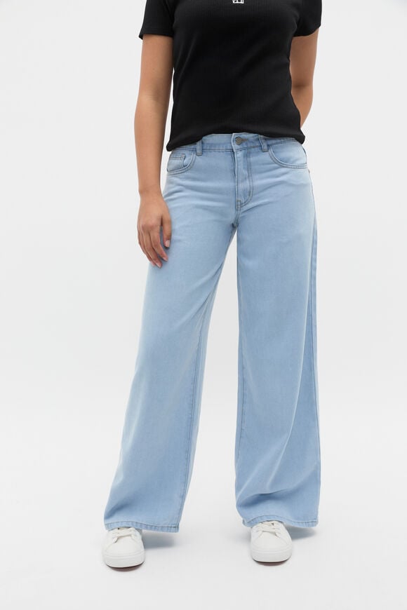 Soft Wide Leg Jean  Light Wash  hi-res