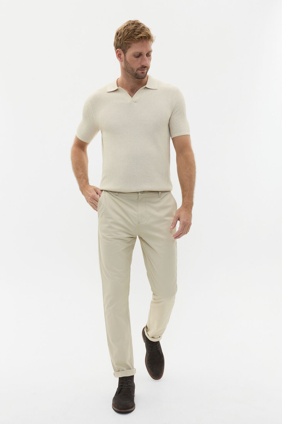 Classic Trophy Polo  Chalk Marle