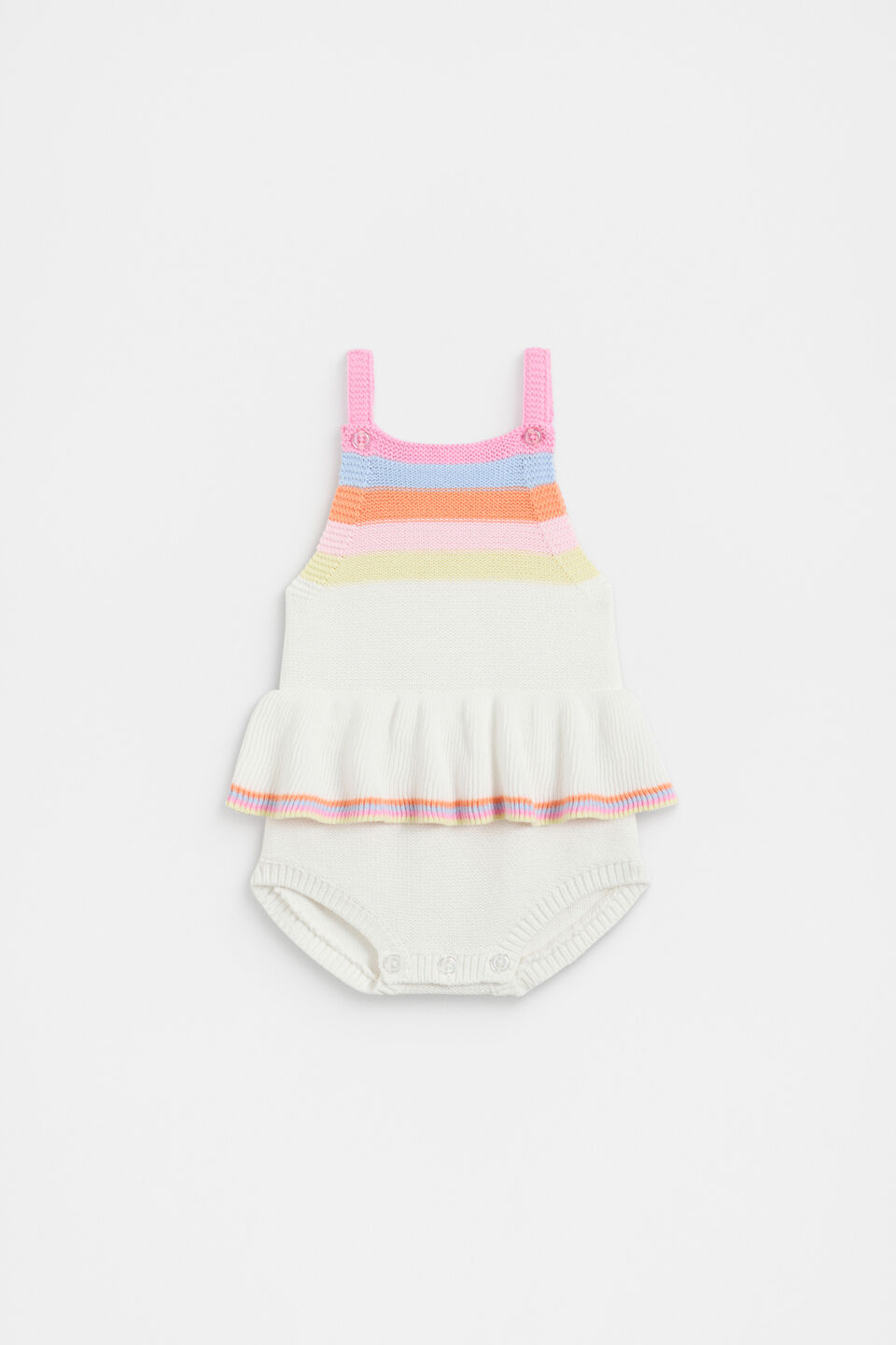 Stripe Knit Romper  Canvas