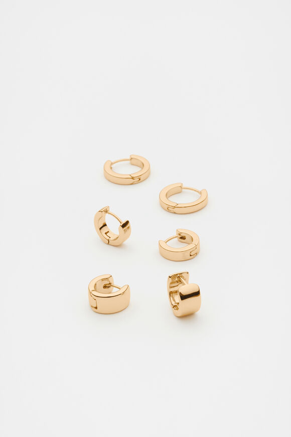 Disc Huggie Ear Pack  Gold  hi-res
