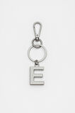 Silver Initials Keyring  E  hi-res