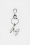 Silver Initials Keyring  M  hi-res