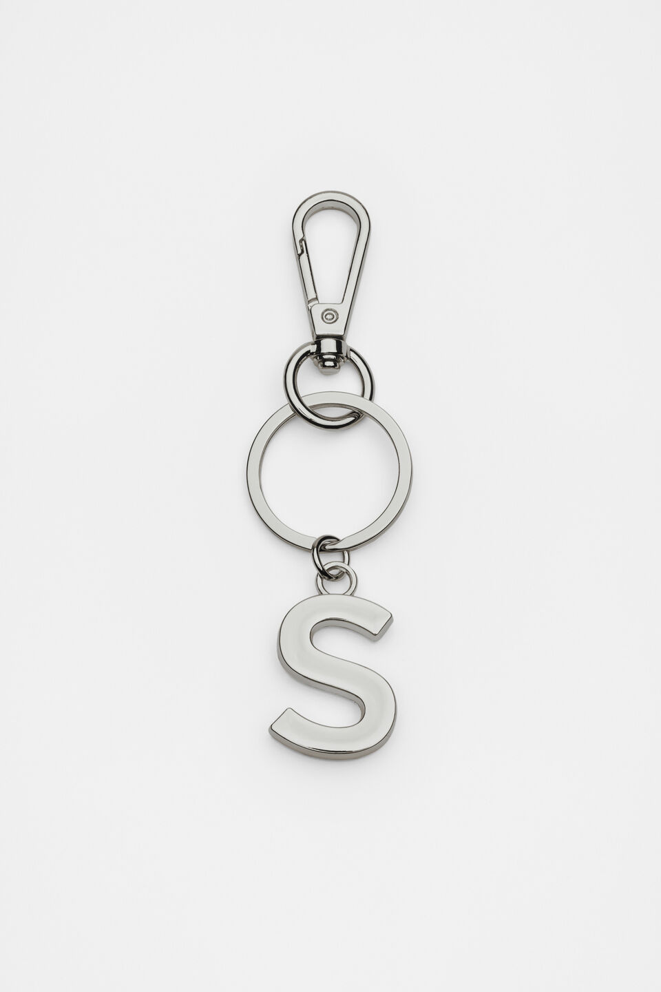 Silver Initials Keyring  S