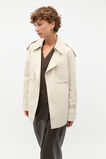 Cropped Trench Coat  Oat  hi-res