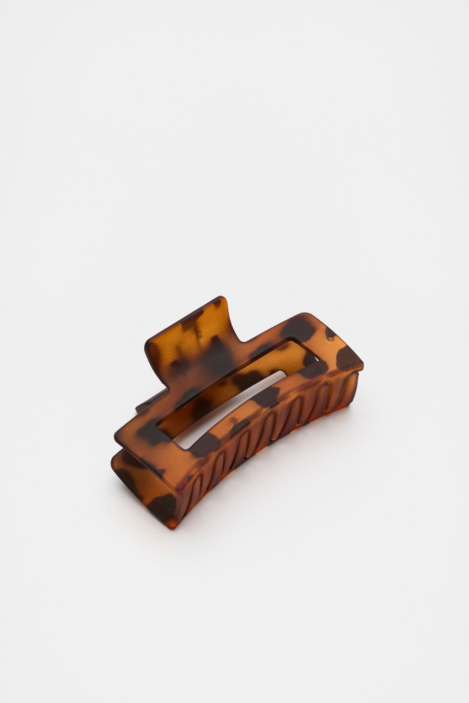 Mini Rectangle Hair Claw  Dark Tort