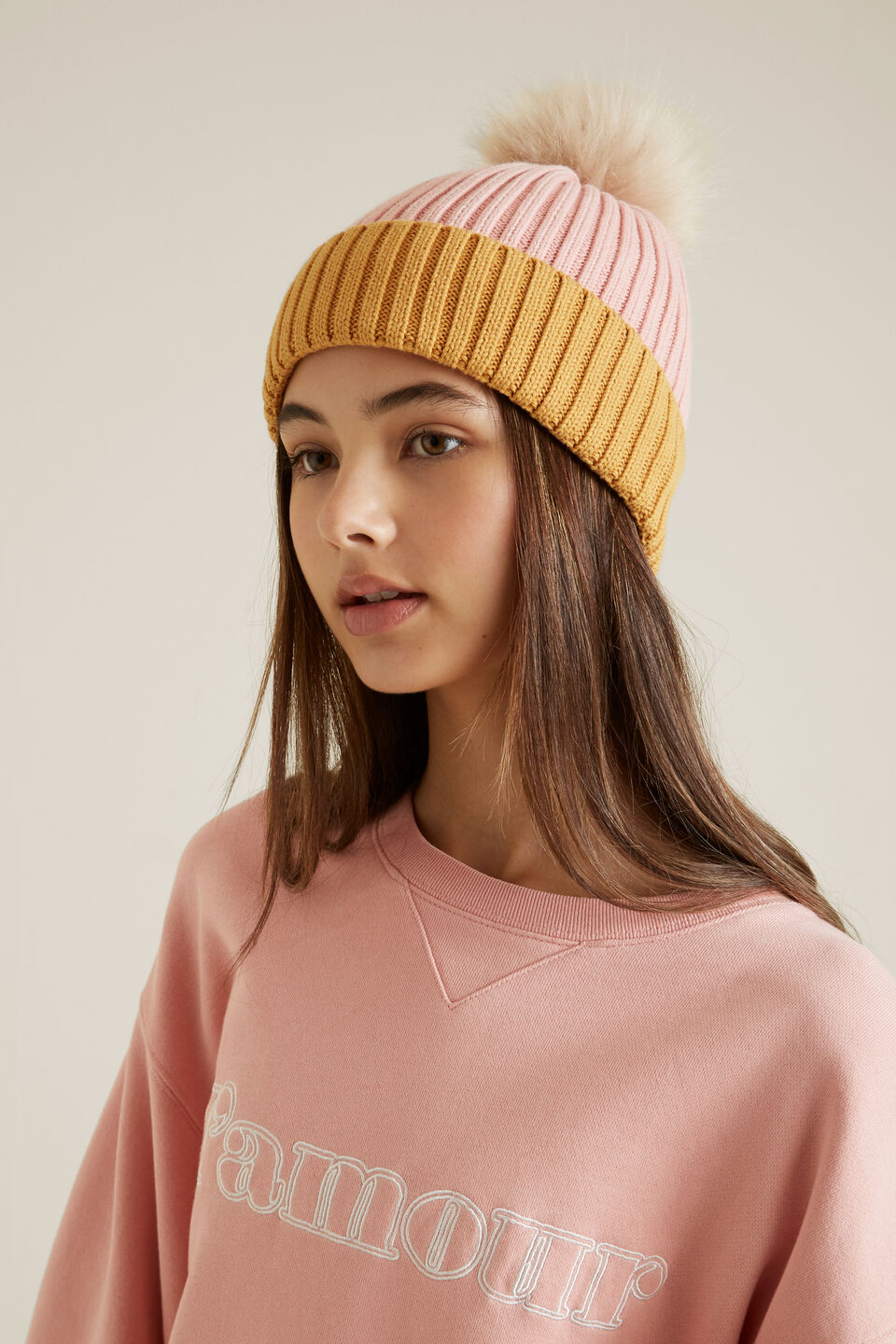 Colour Block Beanie  