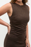 Textured Gathered Maxi Dress  Dark Espresso  hi-res