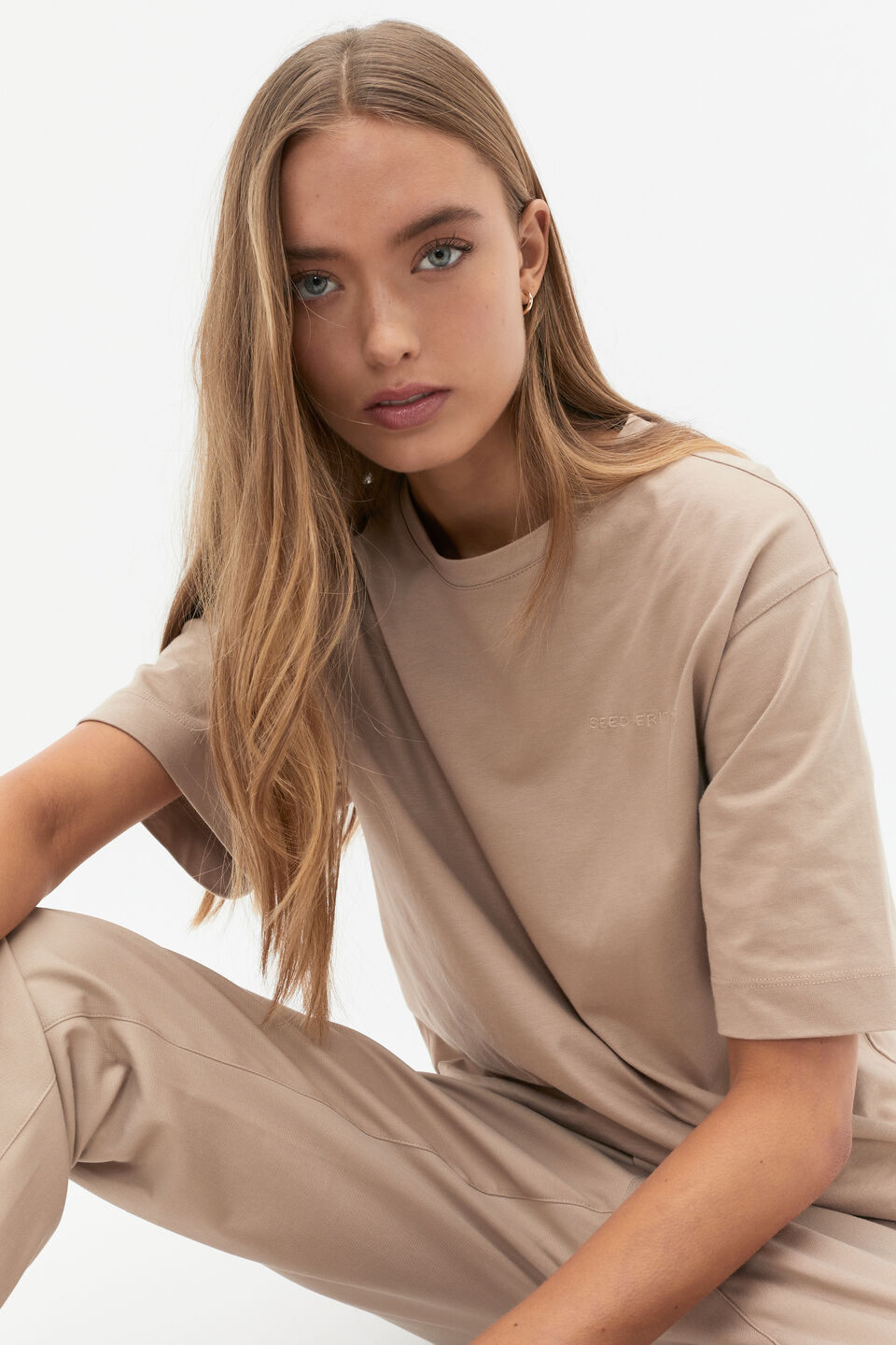 Heritage Embroidered Tee  Cookie