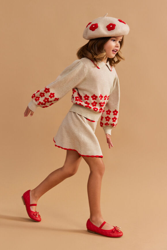 Collar Knit Sweater  Caramel Marle  hi-res