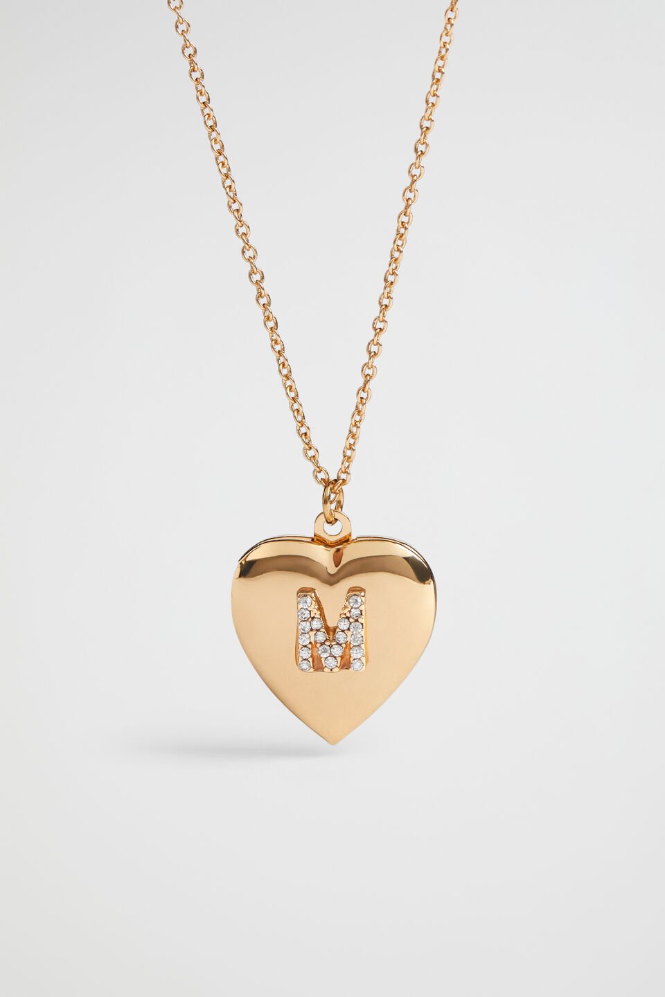 Diamante Initial Locket  M