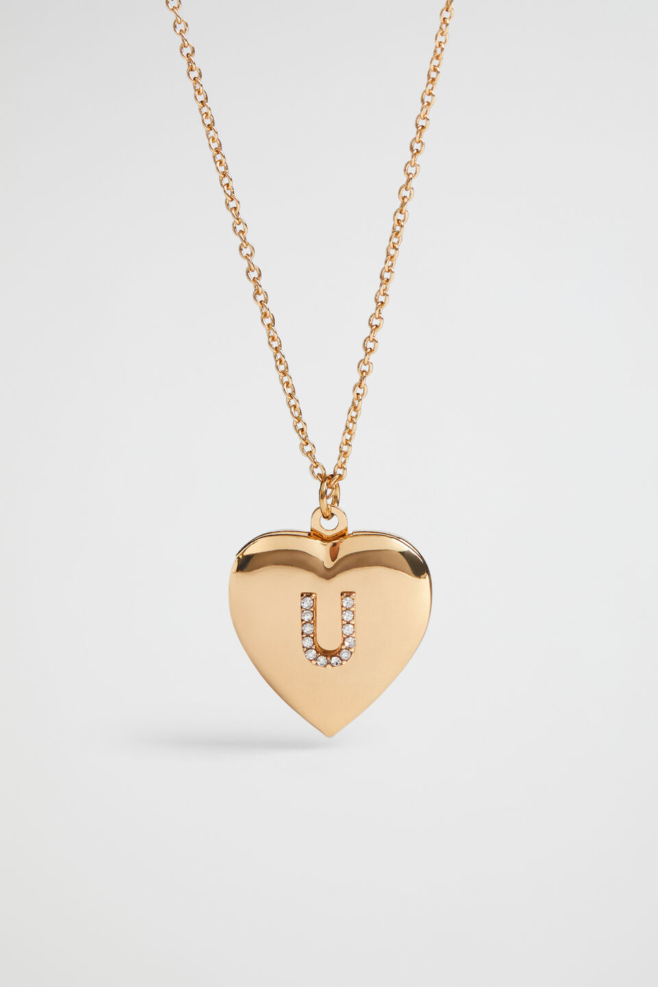 Diamante Initial Locket  U