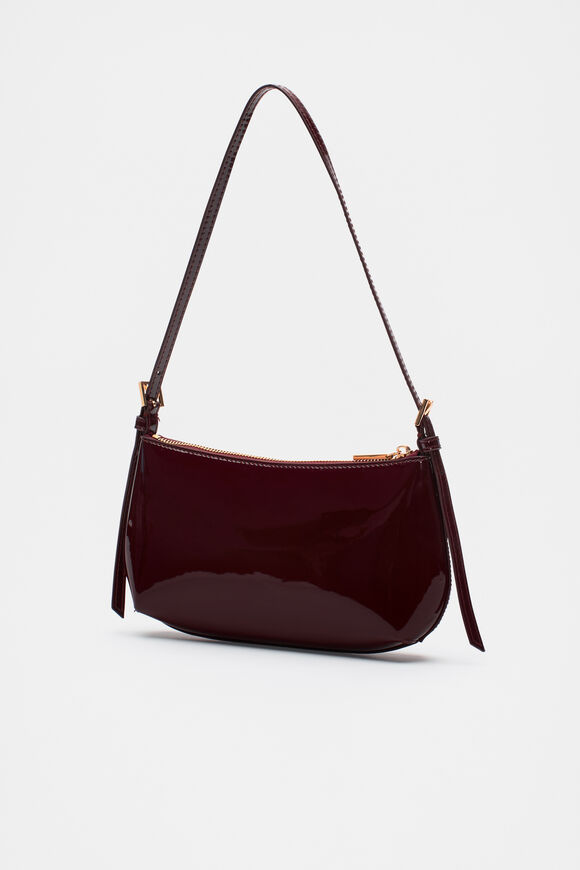 Coated Shoulder Bag  Dark Plum  hi-res