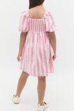 Stripe Scallop Dress  Candy Pink  hi-res