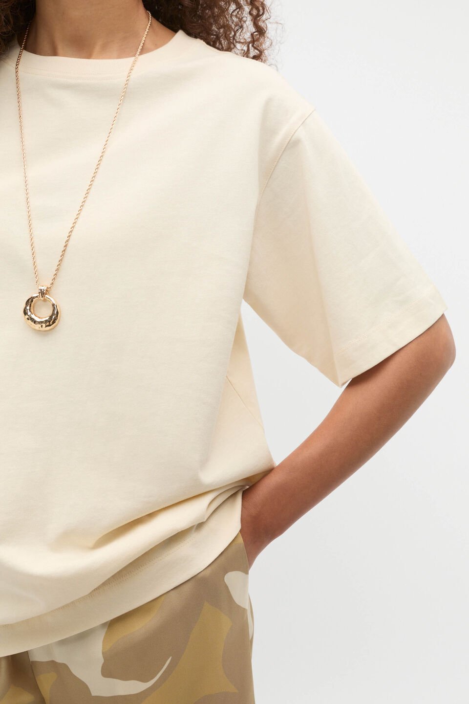 Oversized Longline Tee  Tofu